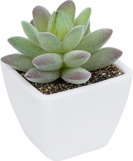 Globostar Artificial Garden Succulent Sedeveria Potted Plant 20975 Decorative Plant Phoenix Serenoa H7 X H8cm