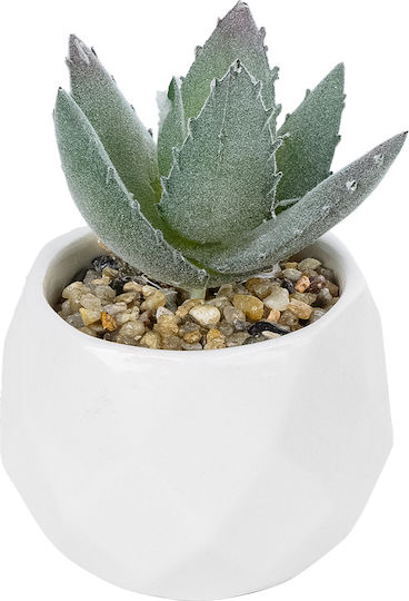 Globostar Artificial Garden Succulent Aloe Potted Plant 20999 Decorative Plant Aloe F7 X H9cm