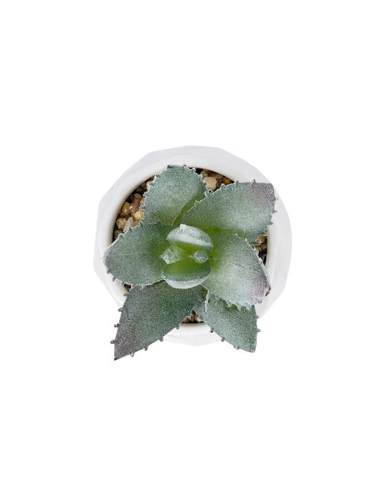 Globostar Artificial Garden Succulent Aloe Potted Plant 20999 Decorative Plant Aloe F7 X H9cm