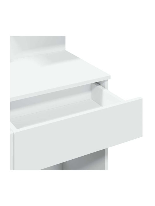 Schminktisch Hölzern White mit Spiegel 100x40x130cm