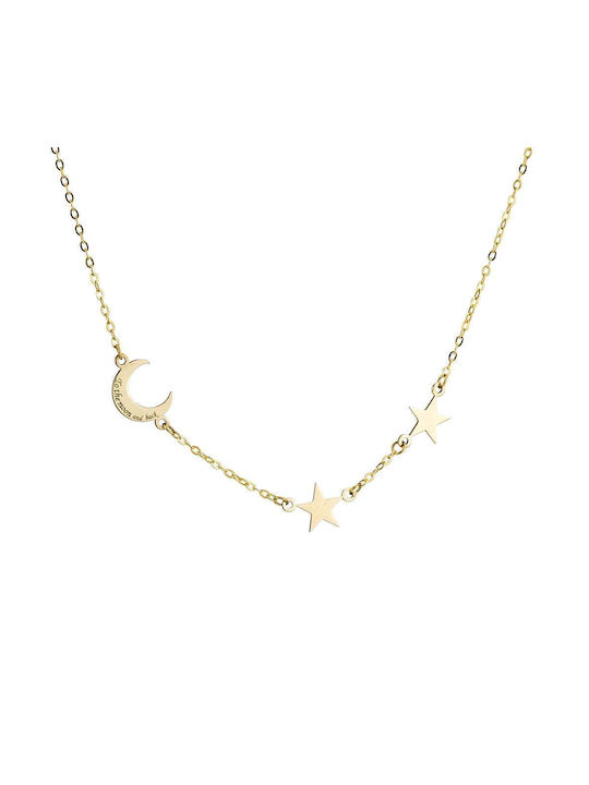 Goldsmith Necklace with design Star from Gold Plated Silver