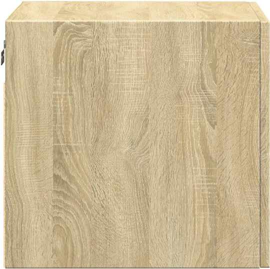 Кремасто Шкаф Витрина За Дневна От ПДЧ Дъб 40x42.5x40см