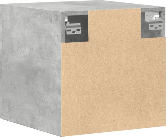 Wall Mounted Living Room Cabinet Made of Particle Board Grey 40x42.5x40cm
