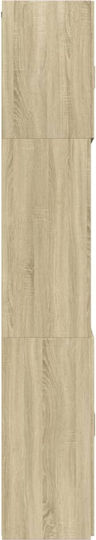Freestanding Living Room Cabinet Made of Particle Board Oak 80x42.5x249 cm