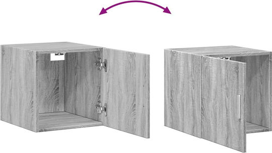 Hängeschrank fürs Wohnzimmer aus Spanplatte Grau 40x42,5x40 cm