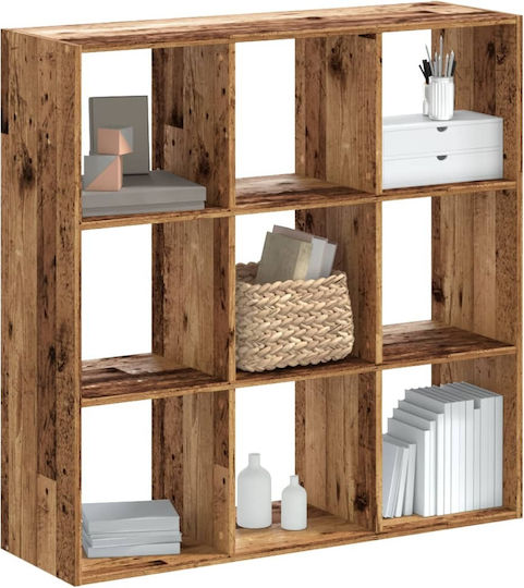 Bibliotecă Din Lemn Vechi 102x32x102cm