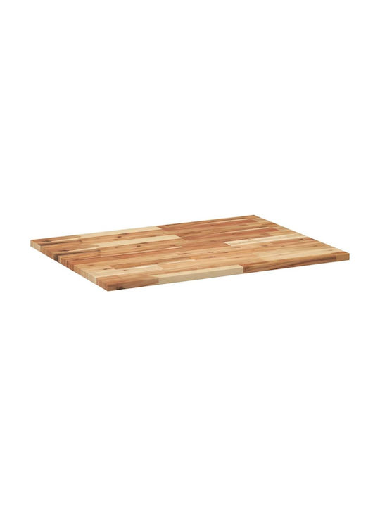 vidaXL Rectangular Office Desk Surface made of Solid Wood Acacia 80x60x2cm 4008824 1pcs