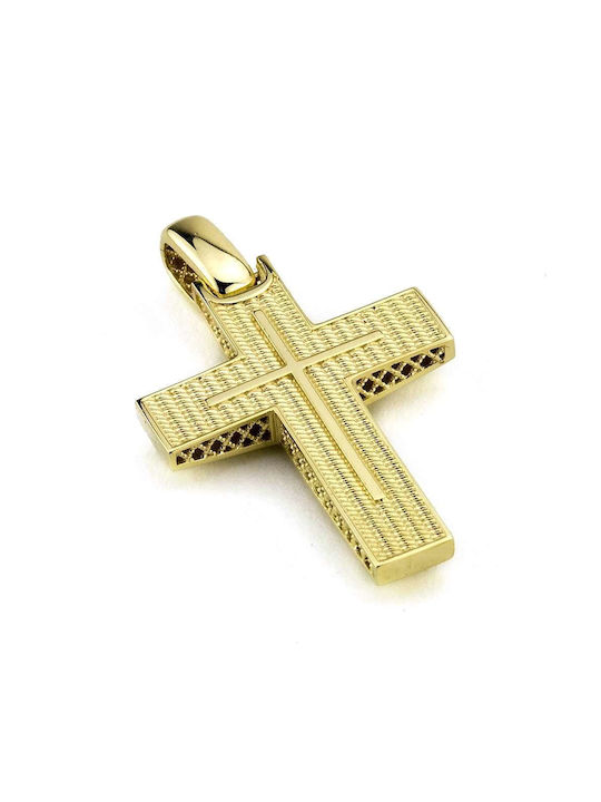 Goldsmith Herren Gold Kreuz 14K Beidseitig mit Kette