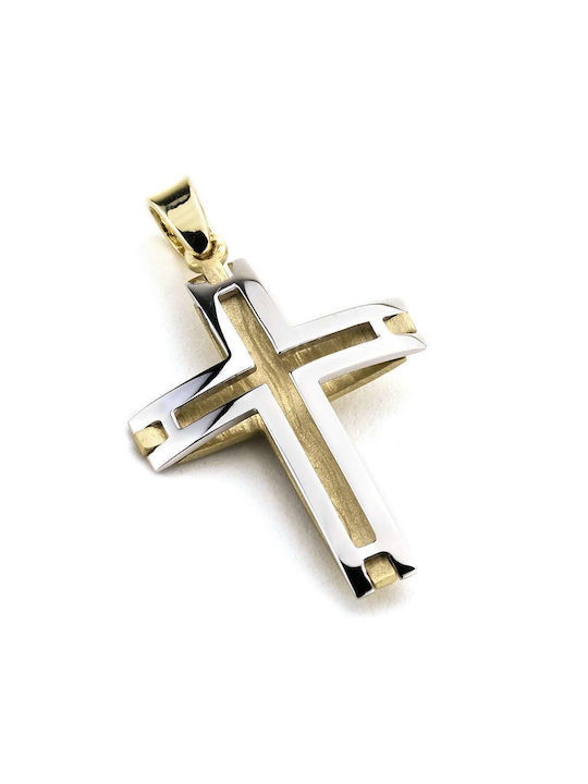 Goldsmith Men's Gold Cross 14K Double Sided with the Crucified