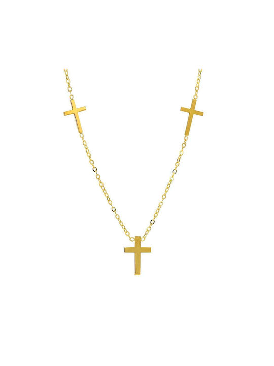 Goldsmith Damen Gold Kreuz 9K mit Kette