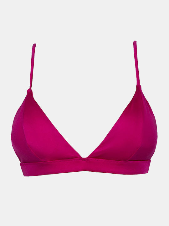 Sporty Triangle Bikini Top Magenta