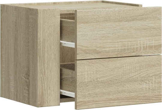 Комоди Дървени Дъб Сонома 2бр 45x30x35см