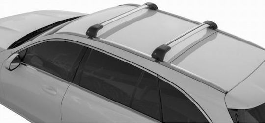 Nordrive Μπάρα Οροφής Αλουμινίου 99εκ. για Citroen CX για Αυτοκίνητα με Εργοστασιακές Μπάρες (Σετ με πόδια) Ασημί