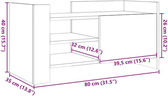 TV Stand Gray M80xD35xH40cm