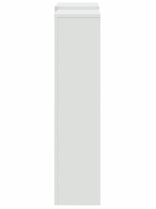vidaXL Капак за Калорифер от ПДЧ Бял 205x21.5x83.5см