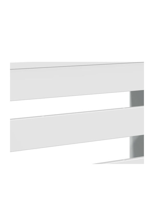 vidaXL Radiator Cover Made of White Particleboard 78x20x82cm