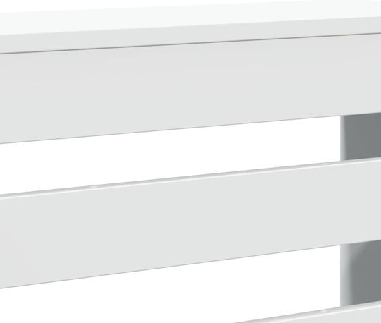 vidaXL White Particleboard Radiator Cover 104x20x82cm