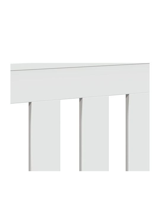 vidaXL Капак за Калорифер от ПДЧ Бял 205x21.5x83.5см
