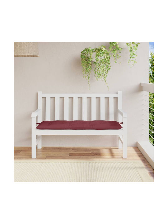 vidaXL Garden Bench Cushion Bordeaux Melange 2 Pieces 50x120 cm