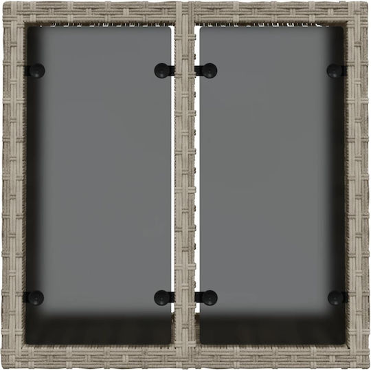 Tisch für kleine Außenbereiche Stabil Gray 55x55x37cm
