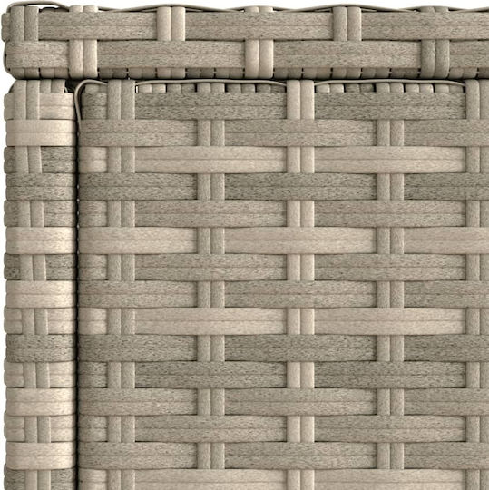 Masa auxiliară pentru spații exterioare mici Rattan cu suprafață din sticlă Gri 58x27.5x55buc