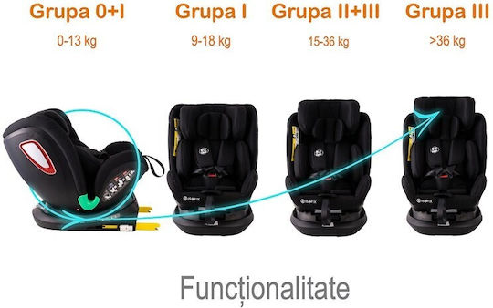 Buf Boof Platinum Deluxe Autositz i-Size mit Isofix Black Jeans 0-36 kg