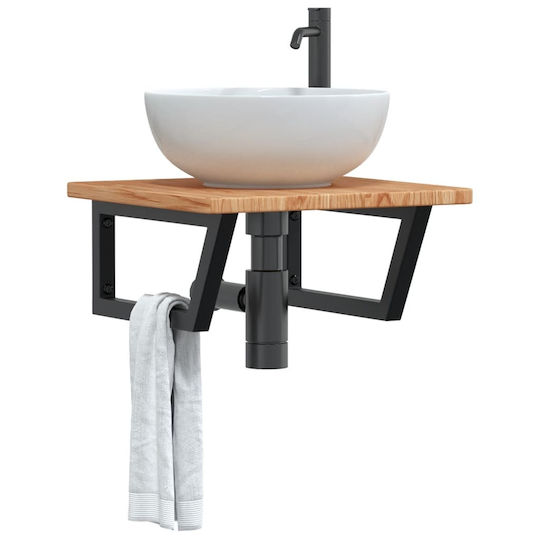 vidaXL Waschtisch ohne Waschbecken L50xB50xH2.5cm Coffee