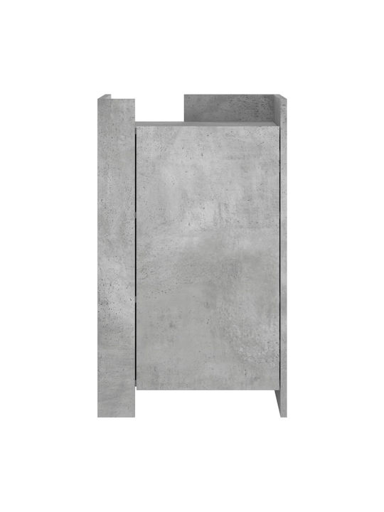 Wall Mount Living Room Cabinet Made of Particle Board Grey 45x35x75cm