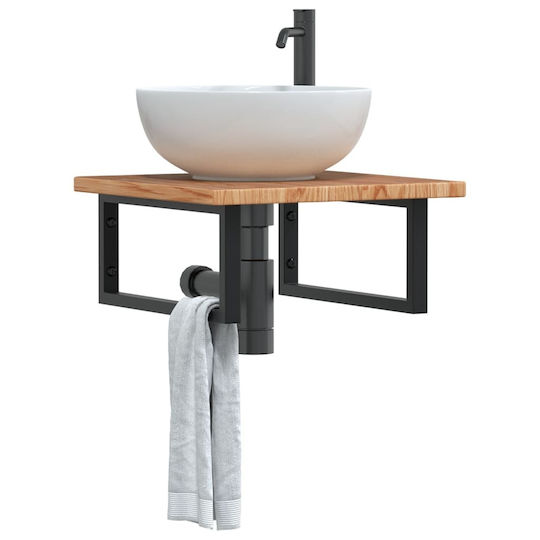 vidaXL Waschtisch ohne Waschbecken L50xB50xH2.5cm Coffee