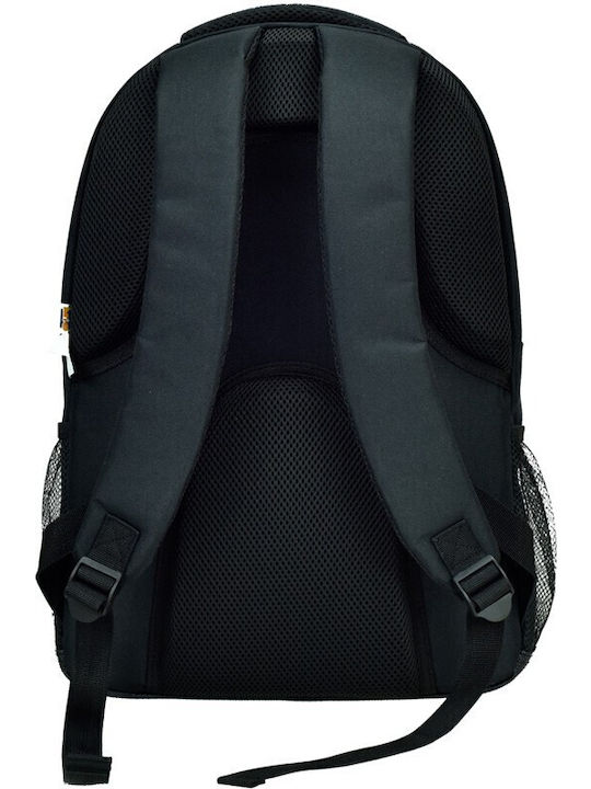 Gim Hot Wheels Retro School Backpack Elementary With Water Bottle Holder Black 27L 35 x 20 x 46cm