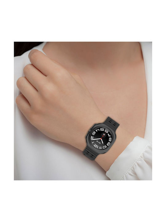 Tech-Protect Icon Curea Silicon Negru (Galaxy Watch Ultra)