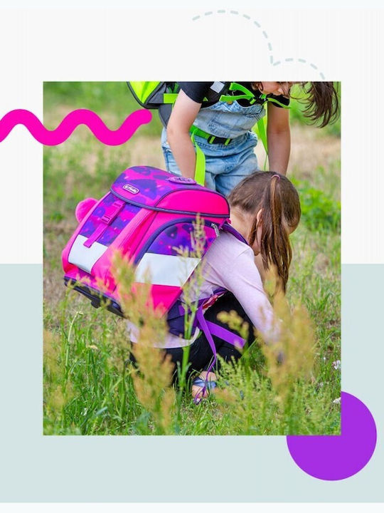 Herlitz School Bag Backpack Elementary, Elementary Multicolour with Water Bottle Holder 19Liters