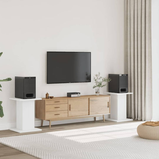 vidaXL Βάση Ηχείων PA ύψους 30-30cm σε Λευκό Χρώμα