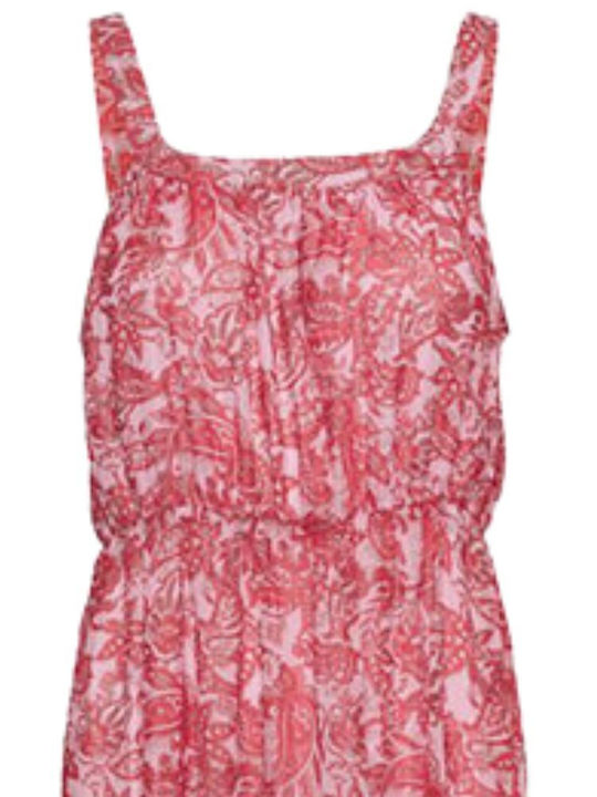 Vero Moda Φόρεμα με Βολάν Prism Pink
