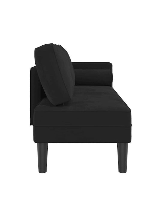 Fabric Recliner Black L116.5xW62xH57.5cm