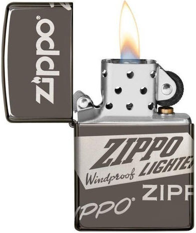 Zippo Αντιανεμικός Αναπτήρας Φλόγας Zippo Logo