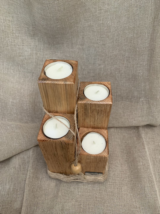 Heartmade ByFofi Candle Holder suitable for Tealights Wooden 1pcs