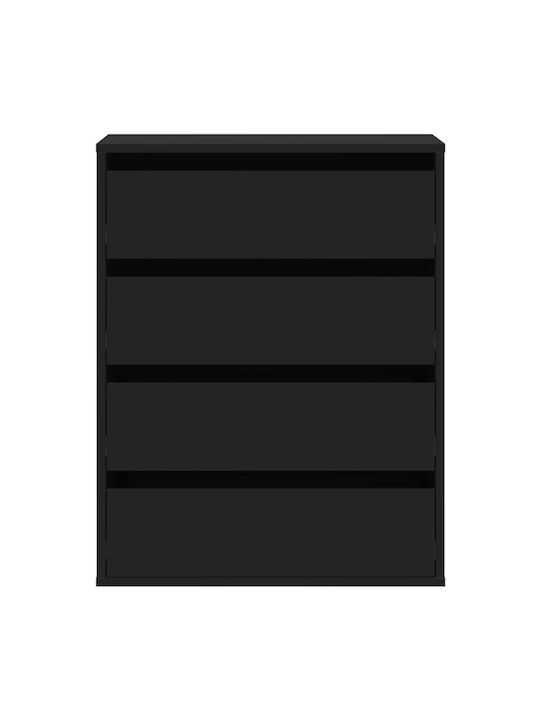Drawers Storage Wooden with 4 Drawers L60xW41xH76cm