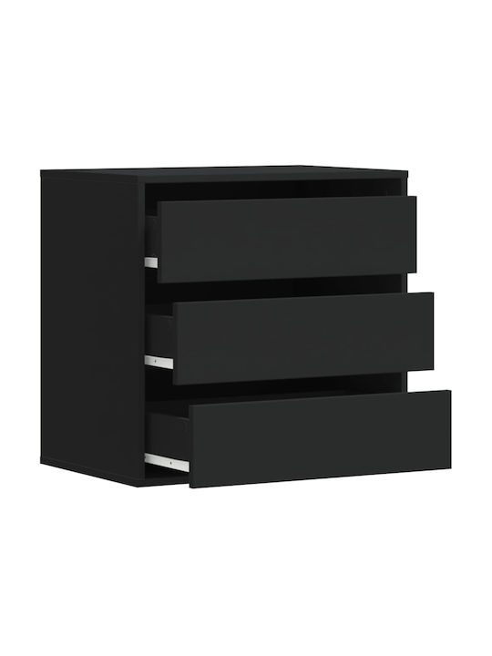 Drawers Storage Wooden with 3 Drawers L60xW41xH58cm