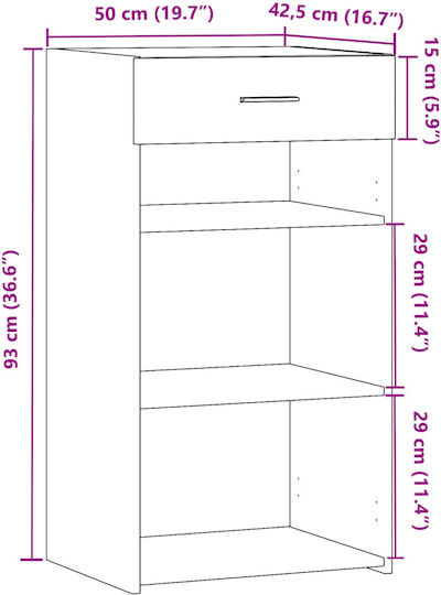 Rack de depozitare L50xW42.5xH93buc