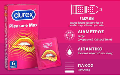 Durex Pleasure Max Ribbed Condoms 1pc