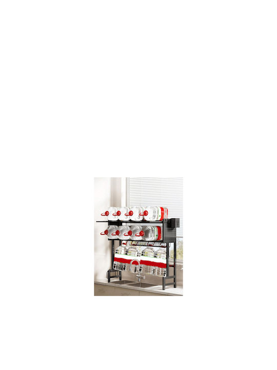 ForHome Metallisches Schwarz Geschirrabtropfer 77x30x65cm