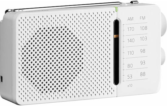 Sangean SR-36 Mini Radio Battery White