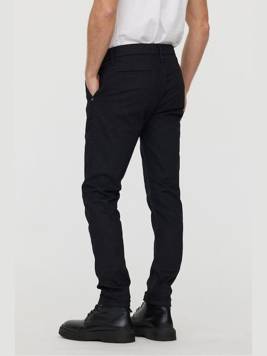 Lee Cooper Men's Trousers Elastic in Slim Fit Anthracite