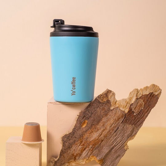 Yoko Ποτήρι Θερμός 350ml Blue Yoko