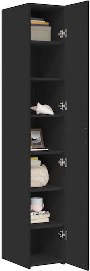 Bibliothek Black Velvet-Black Metal 30x42.5x185cm