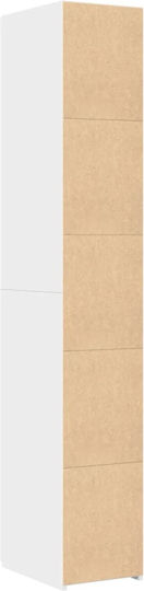 Βιβλιοθήκη Λευκό 30x42.5x185εκ.