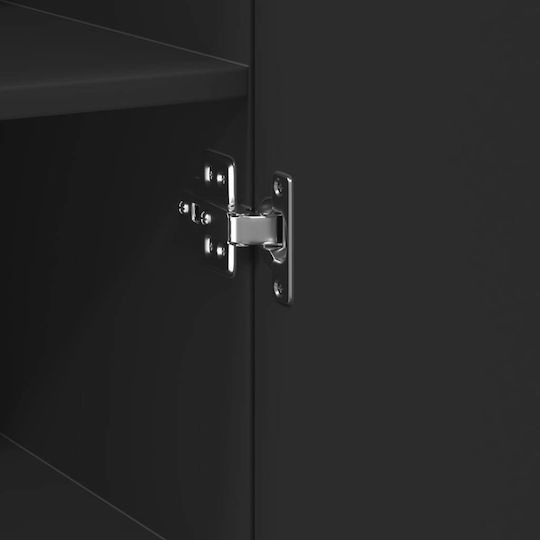 Bibliothek Black Velvet-Black Metal 30x42.5x185cm