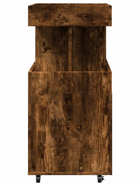 vidaXL Επιδαπέδια Κάβα Ποτών με Ρόδες Καφέ 50x41x89εκ.