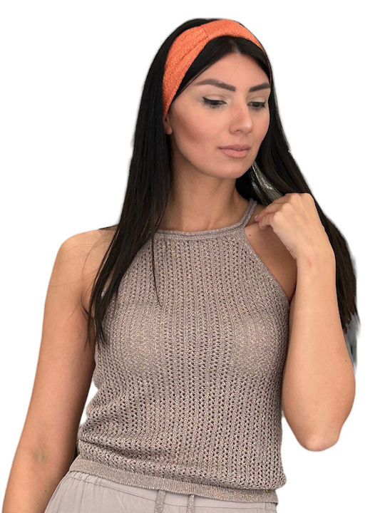 Aggel Headband Knitted in Orange color